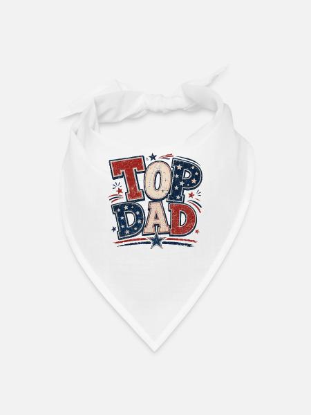 Top Dad Americana Stars Design - Bandana - white - Front