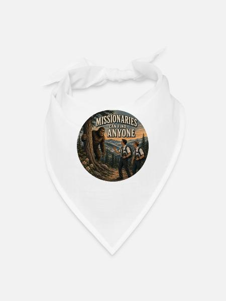 Bigfoot_Missionaries - Bandana - white - Front