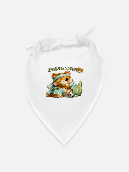It's Just a Game Hamsters Hug - Bandana - white