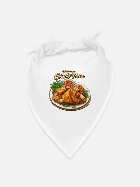Filipino Crispy Pata Feast - Bandana - white - Front