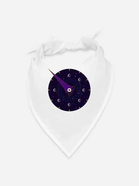Lunar Oracle — Cosmic Eye Mandala - Bandana - white - Front