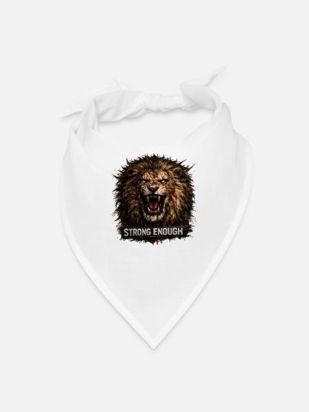 Motivation du lion - Bandana - blanc - Devant