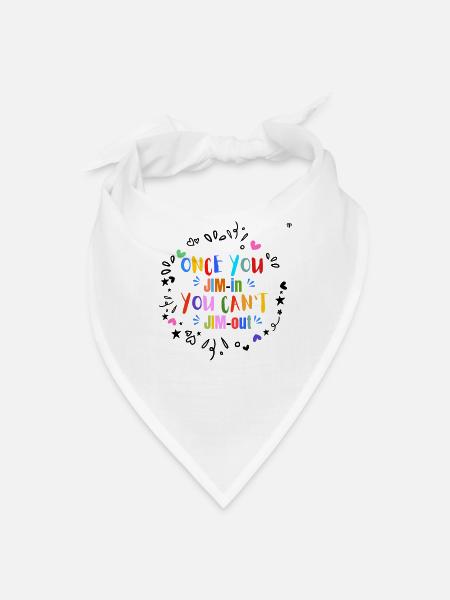 Once you JIM-in you can not JIM-out design - Bandana - white - Front