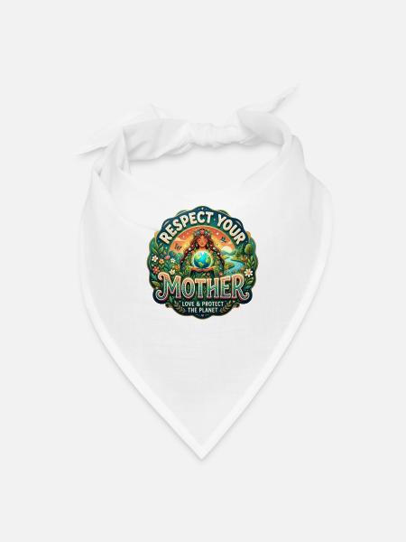 Respect Your Mother - Bandana - white - Front