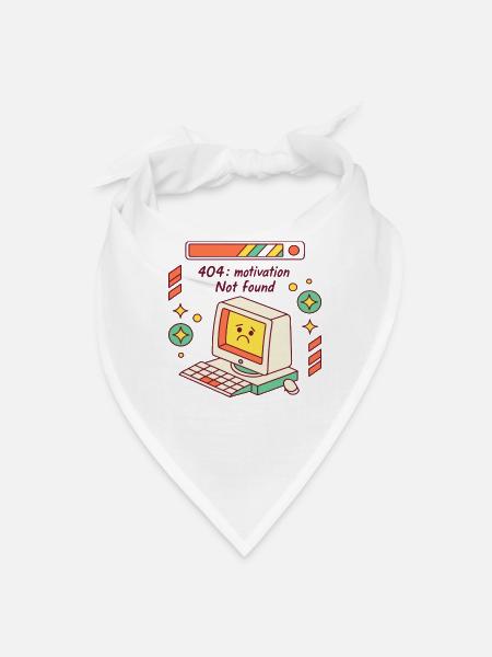 Retro Computer 404 Mood - Bandana - white - Front