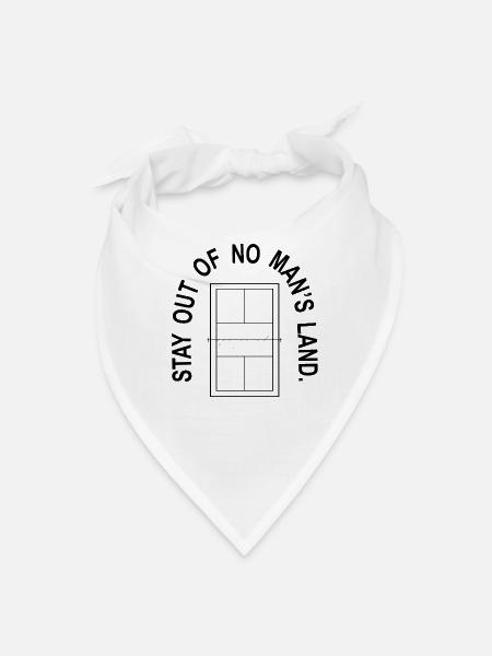 Stay Out of No Man's Land Indoor Pickleball Court - Bandana - white - Front
