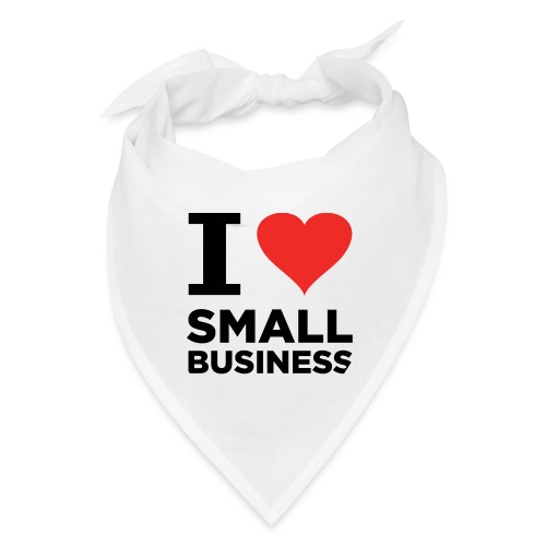 I Heart Small Business (Black & Red) - Bandana