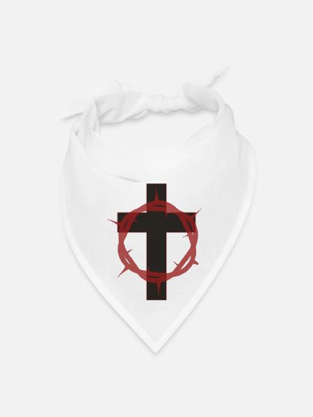 Cross And Crown - Bandana - white