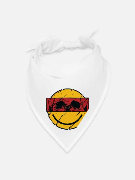 Focus Rad Retro Design With Skull Cut - Bandana - white - Front