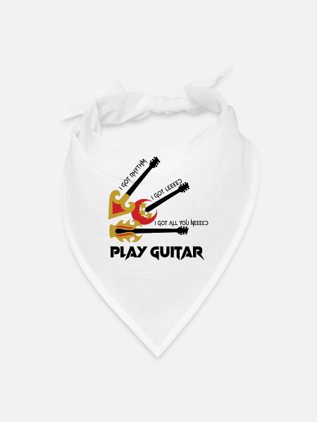 PLAY GUITAR - Bandana - white - Front