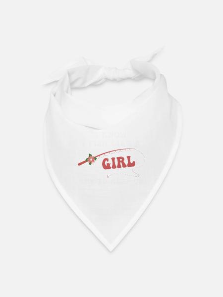 I Know I Fish Like a Girl Try to Keep Up - Bandana - white