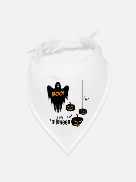 i feed the cutest spoocy pumpkins in the patch - Bandana - white - Front