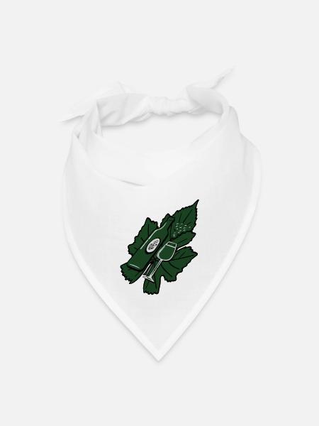 Wine grape leaf stylized - Bandana - white - Front