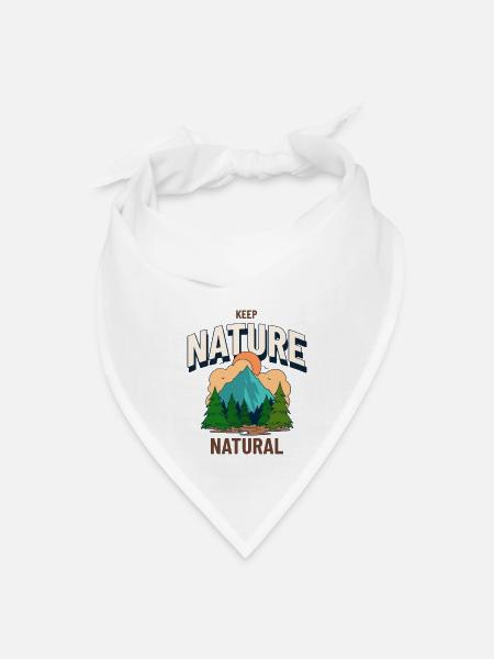 Keep Nature Natural - Bandana - white - Front