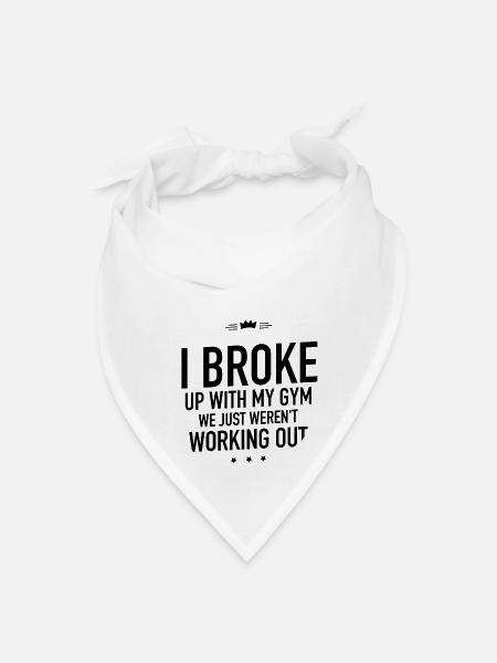 Funny gym workout - Bandana - white