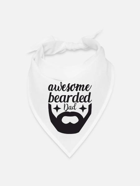 Beard-Bearded Father - Bandana - white - Front