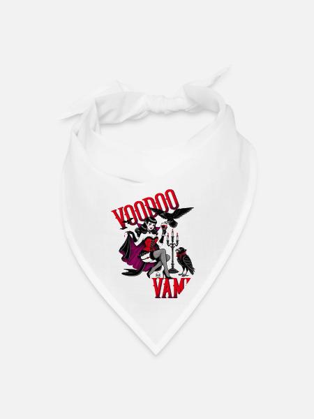 Voodoo Vamp - Bandana - white - Front