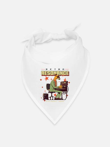 Retro Resonance | Funny - Bandana - white