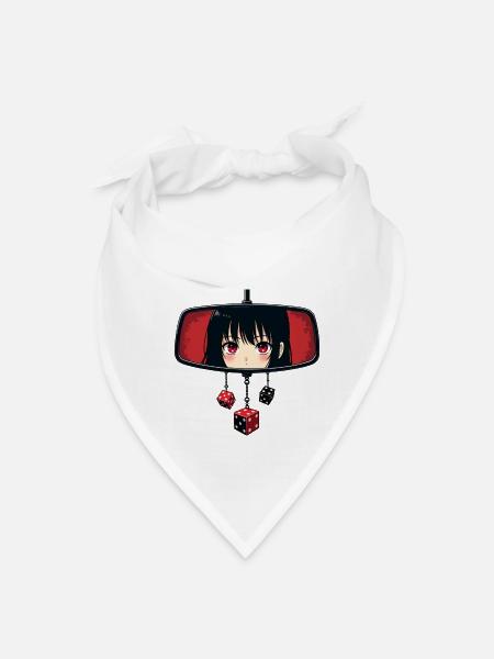 Anime Reflection in the Rearview Mirror For Woman - Bandana - white - Front
