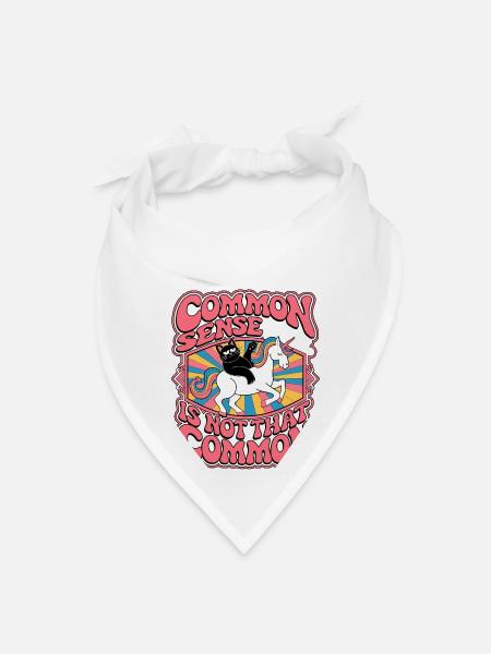 Common Sense Is Not That Common - Bandana - white