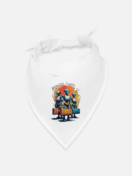 Robot Luggage Loading - Bandana - white - Front