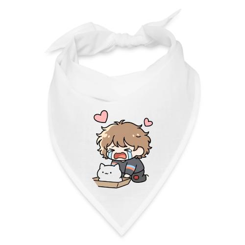 Crying Chibi Boy with Stray Cat - Bandana
