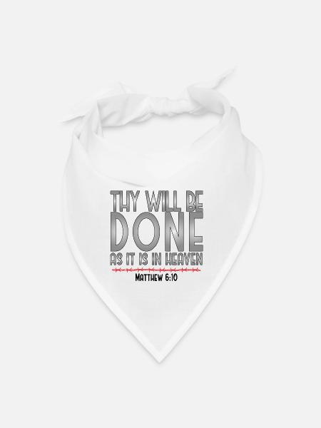 Thywillbedone - Bandana - white - Front