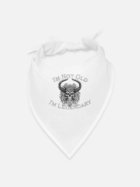 Je ne suis pas vieux, je suis légendaire crâne - Bandana - blanc - Devant