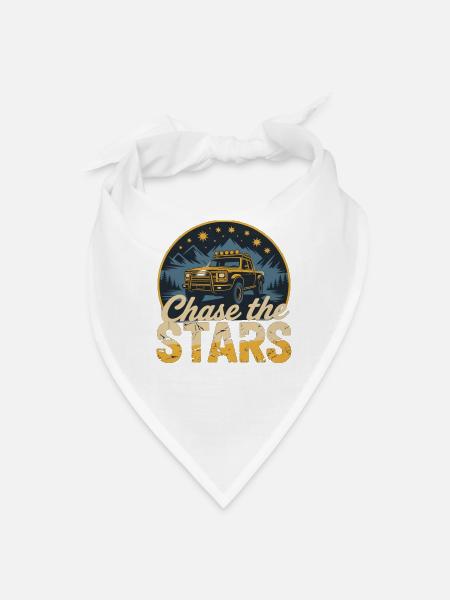 Chase the Stars Off-Road Badge - Bandana - white