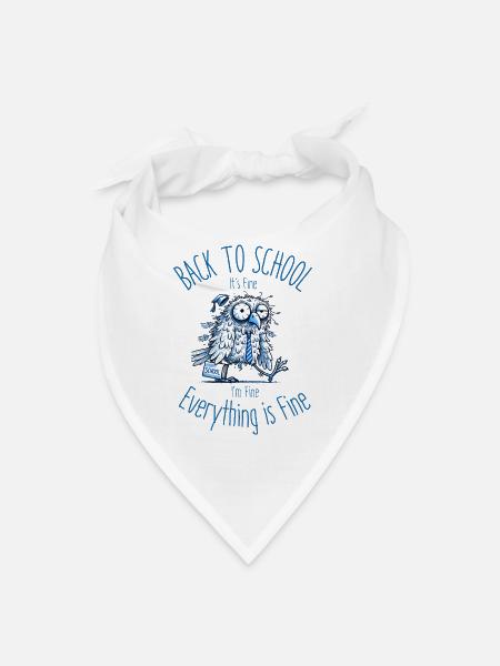 Back to School | Funny Teacher Appreciation Gifts - Bandana - white - Front