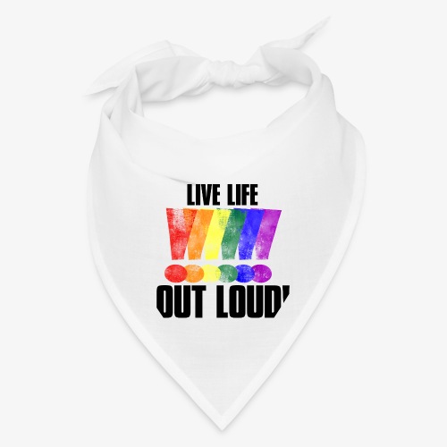 LGBT Pride Live Life Out Loud Exclamation Points - Bandana