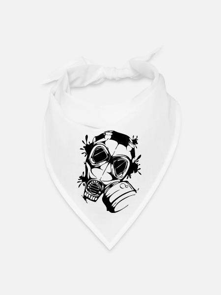 gas mask - Bandana - white - Front