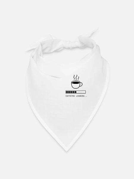 Caffeine Loading Minimalist Coffee Design - Bandana - white - Front