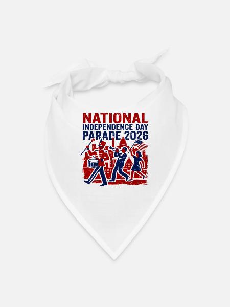 Washington DC National Independence Day Parade - Bandana - white - Front