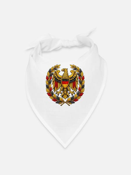 Deutschland Imperial Eagle Coat of Arms - Bandana - white