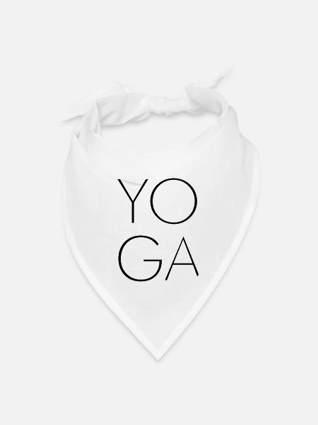 Simple Yoga Black - Bandana - white