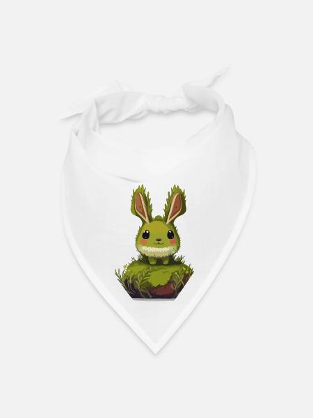 Moss Bowl Bunny - Bandana - white