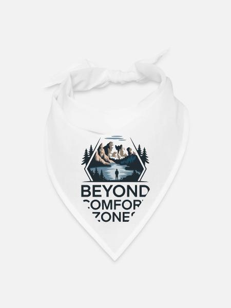 Beyond comfort zone - Bandana - white - Front