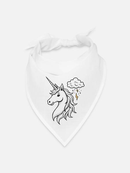 Brainstorm Unicorn - Bandana - white - Front