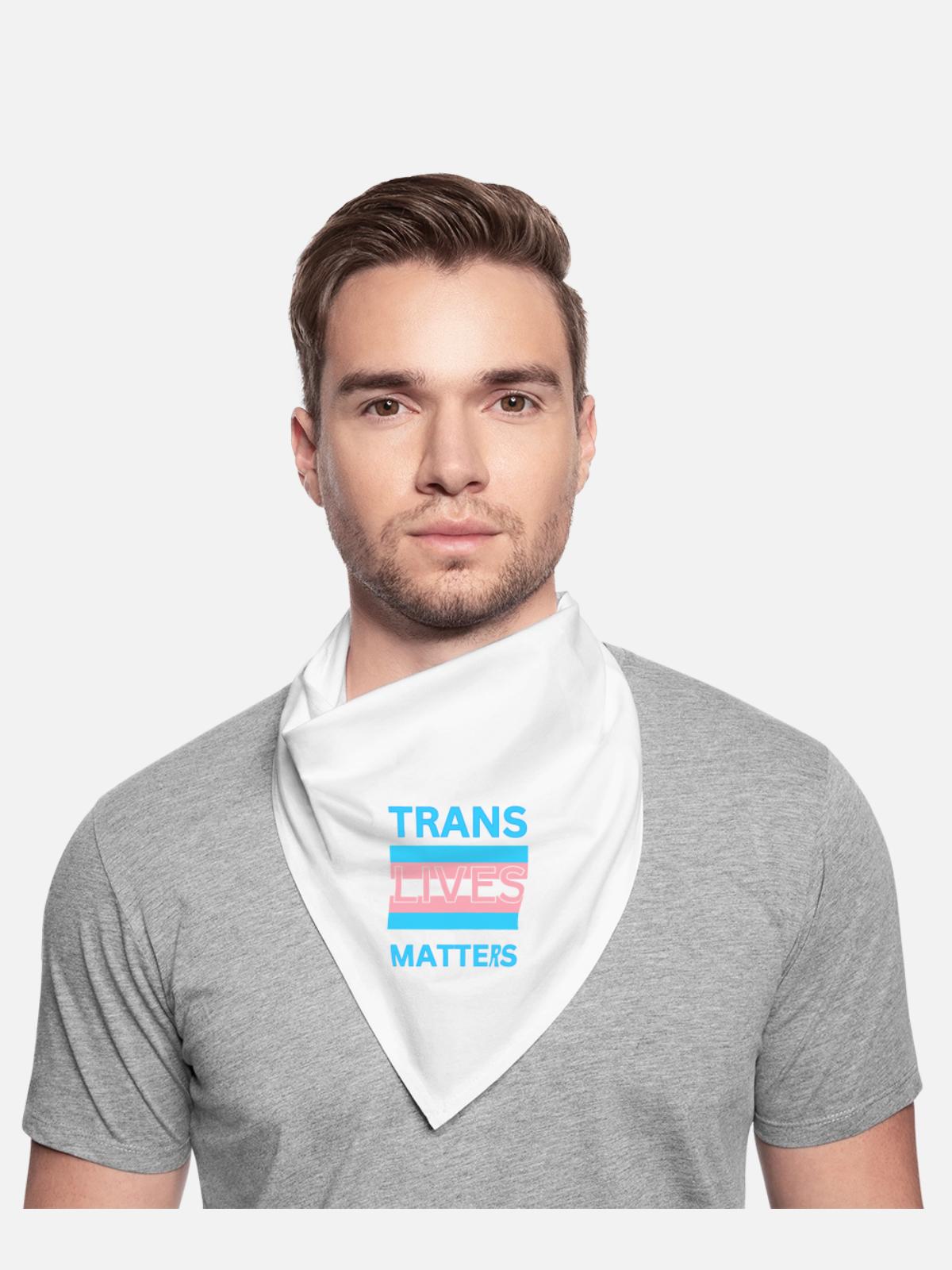TRANS LIVES MATTERS - Bandana - white - Front - TBD (187cm)