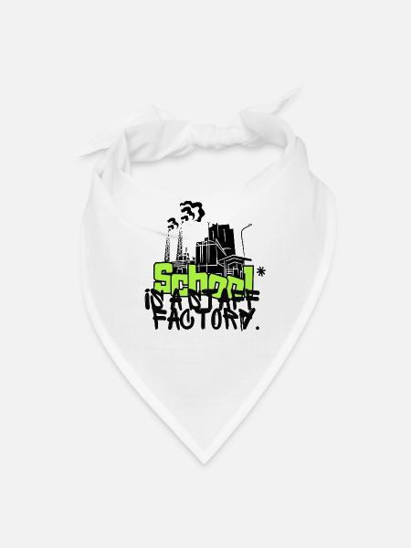 School Factory Graffiti Neon - Bandana - white