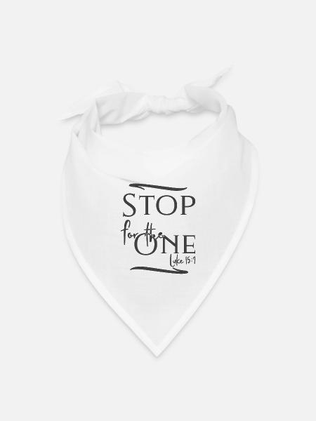 Christian Design Stop for the One Luke 15:7 - Bandana - white - Front
