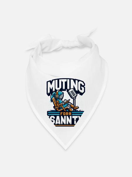Muting for Peace - Bandana - white - Front