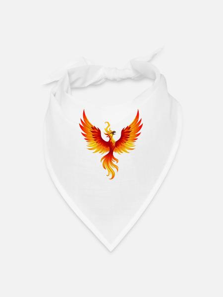 Blazing Phoenix Wings - Bandana - white