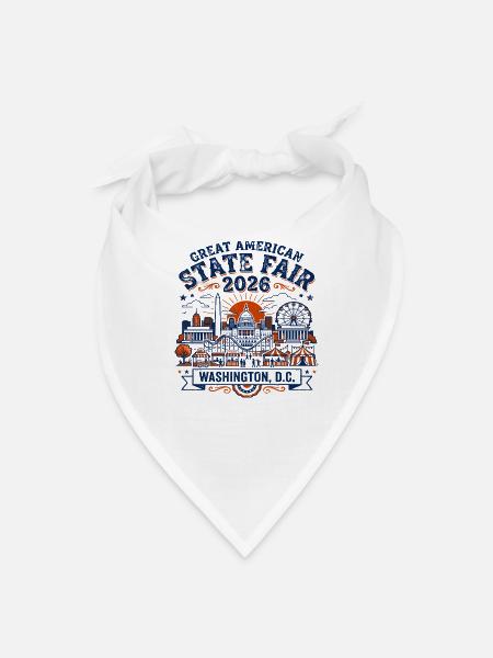 Washington DC State Fair Year Twenty Twenty Six - Bandana - white - Front