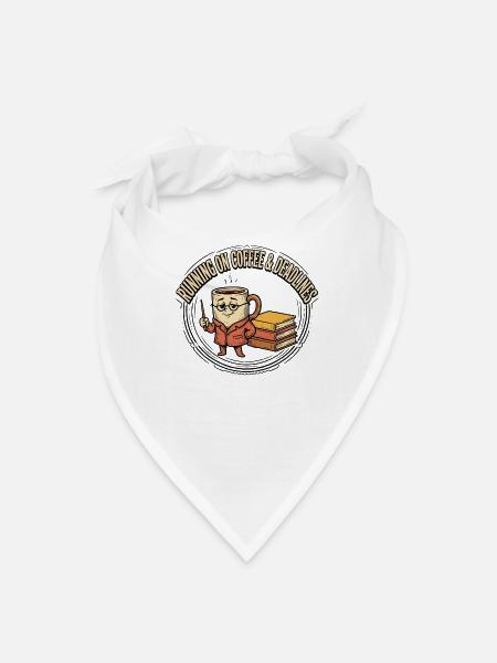 Running on Coffee & Deadlines - Bandana - white - Front