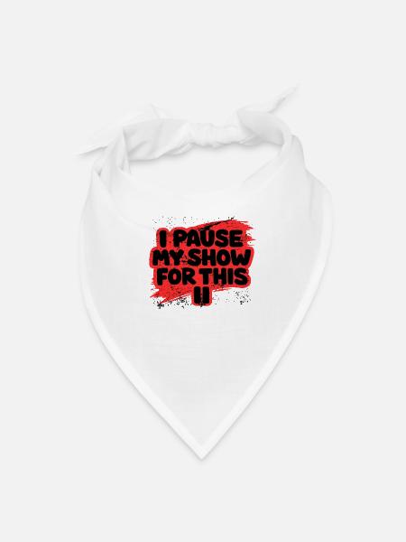 Pause My Show Splash Tee - Bandana - white - Front
