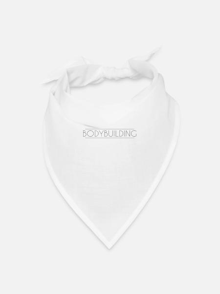 body building lettering - Bandana - white - Front