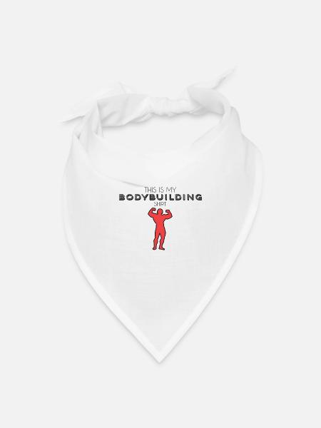body building shirt - Bandana - white - Front