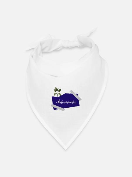 i hate coriander - Bandana - white